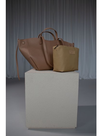 KOŽENÁ SHOPPER BAG LARGE beige