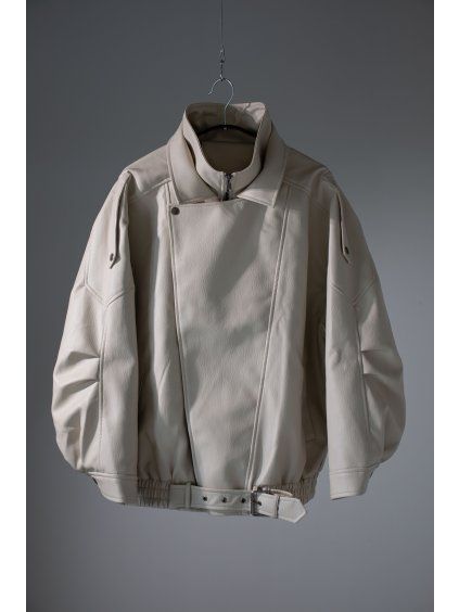 KOŽENKOVÝ BOMBER SE STOJÁČKEM cream