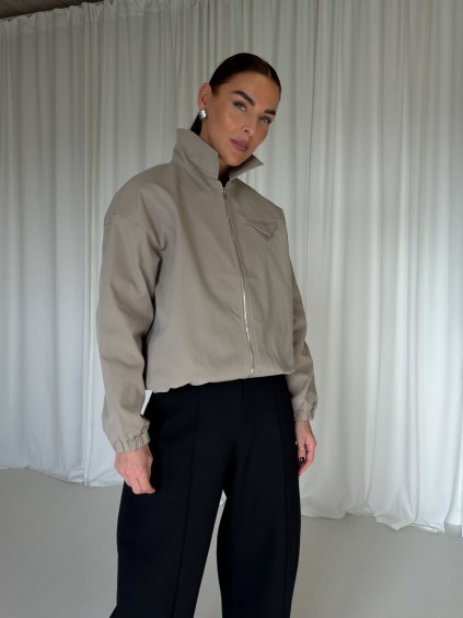 BOMBER S LÍMEČKEM khaki