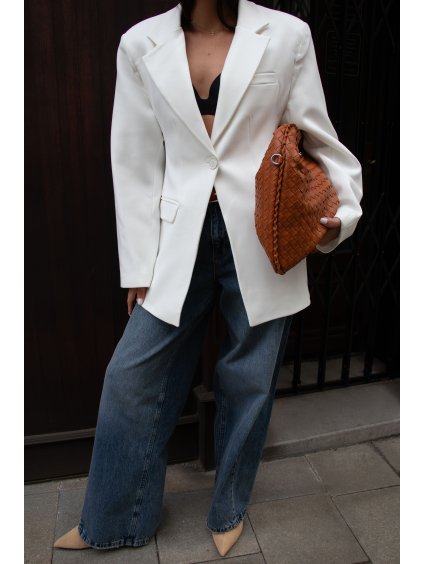 WIDE LEG DŽÍNY blue