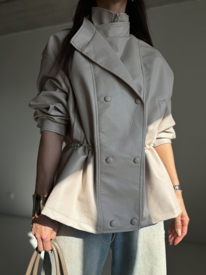 KOŽENKOVÁ PARKA beige