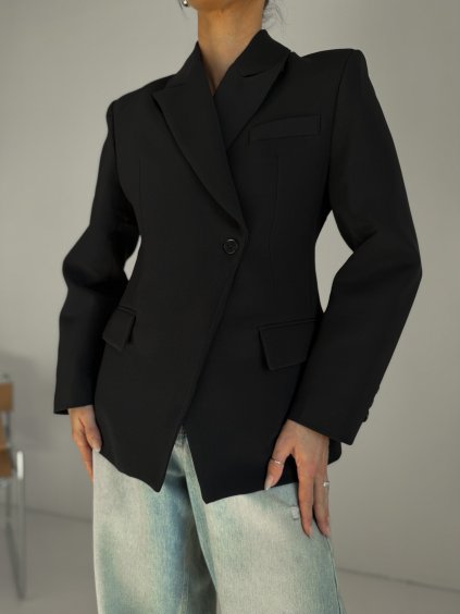 VYPASOVANÉ SAKO S KLOPOU black
