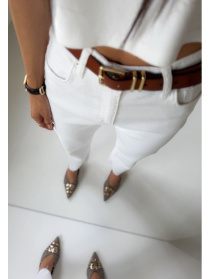 STRAIGHT DŽÍNY white