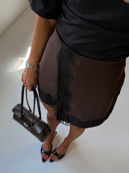 SKORT ŠORTKY S KRAJKOU brown
