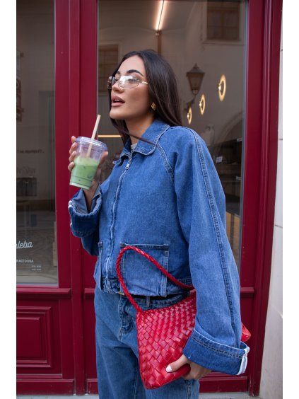 DENIM BUNDA S KAPSAMI blue