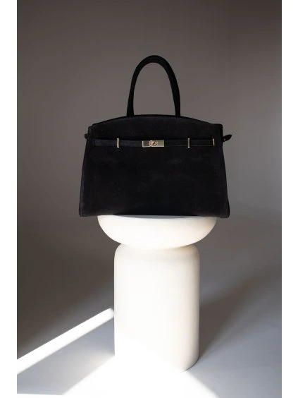 VELKÁ KOŽENÁ SEMIŠOVÁ TAŠKA black