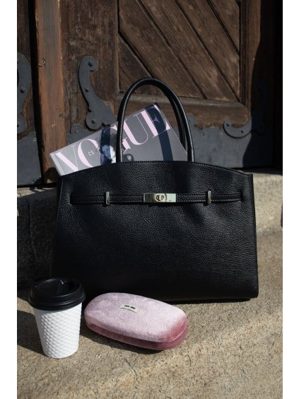 VELKÁ KOŽENÁ TAŠKA black