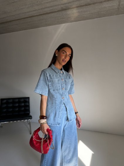 DENIM SET KOŠILE+DŽÍNY light blue