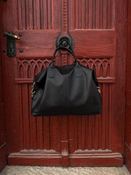 KOŽENÁ TRAVEL BAG black