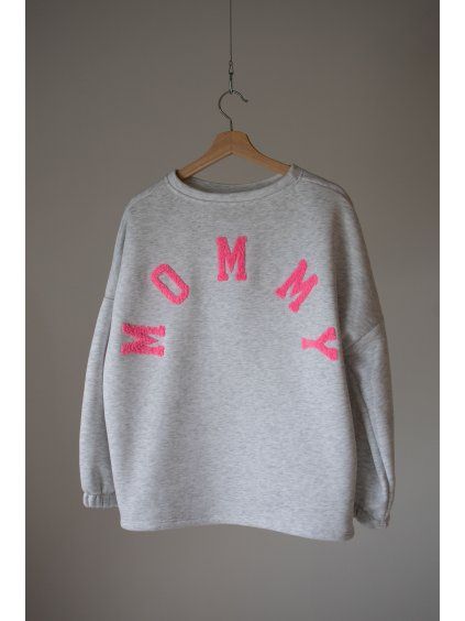 MIKINA MOMMY grey/pink