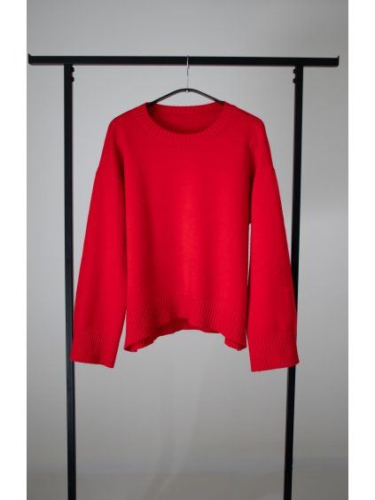 OVERSIZED SVETR red