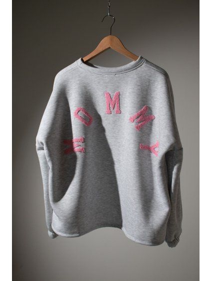 MIKINA MOMMY grey/pastel pink