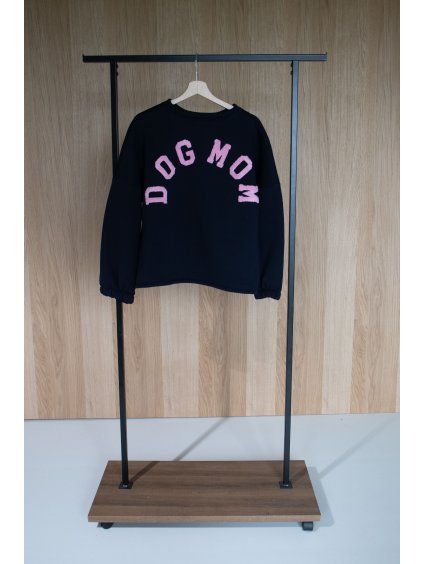 MIKINA DOG MOM navy/pink