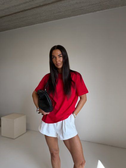 HEAVY COTTON OVERSIZED TRIKO red