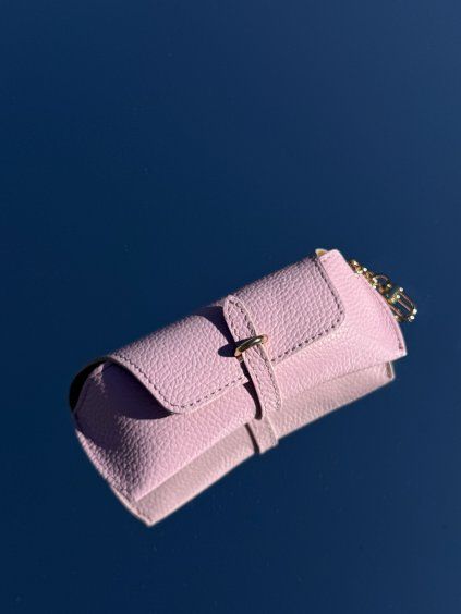 KOŽENÝ OBAL NA BRÝLE pastel pink