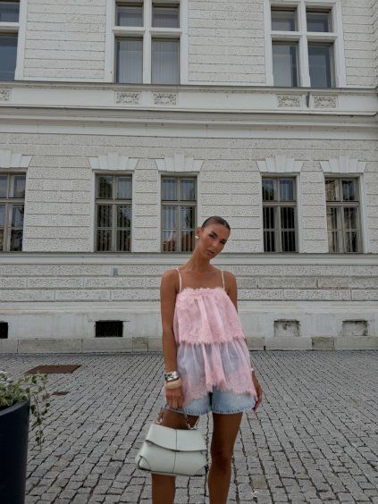 TOP S KRAJKOU pink