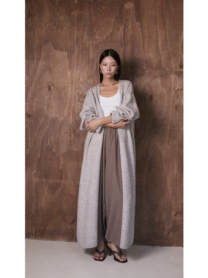 MAXI CARDIGAN beige