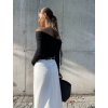 DENIM MAXI SUKNĚ white