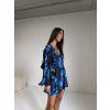 KVĚTINOVÉ ŠATY blue/black