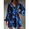 KVĚTINOVÉ ŠATY blue/black