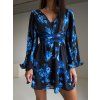 KVĚTINOVÉ ŠATY blue/black