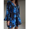 KVĚTINOVÉ ŠATY blue/black