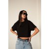 BAVLNĚNÉ TRIČKO heavy cotton - cropped black