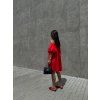 OFF SHOULDERS ŠATY S PODÍLEM LNU red