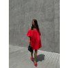 OFF SHOULDERS ŠATY S PODÍLEM LNU red