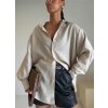 OVERSIZED KOŠILE Z VISKOZY beige
