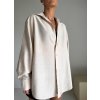 OVERSIZED KOŠILE Z VISKOZY beige