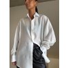 OVERSIZED KOŠILE Z VISKOZY white