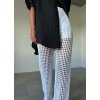 HÁČKOVANÉ KALHOTY white