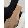 STRETCH CROP TOP S VYCPÁVKAMI black