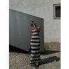 PRUHOVANÉ MAXI ŠATY black/white