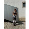 PRUHOVANÉ MAXI ŠATY black/white