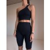 KOMPLET ŠORTKY+ TOP NA JEDNO RAMENO black