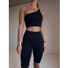 KOMPLET ŠORTKY+ TOP NA JEDNO RAMENO black