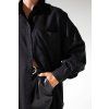 KOŠILE S PODÍLEM LNU A VISKOZY black