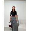 ŠIROKÉ OBLEKOVÉ KALHOTY dark grey