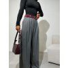 ŠIROKÉ OBLEKOVÉ KALHOTY dark grey