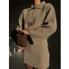 SET CARDIGAN S LÍMEČKEM + SUKNĚ beige