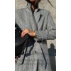 MAXI KABÁT S JEMNÝ PROUŽKEM grey