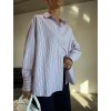 PRUHOVANÁ OVERSIZED KOŠILE - pink