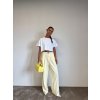 ŠIROKÉ KALHOTY pastel yellow
