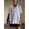 OVERSIZED POLO TRIKO white