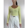 STRETCHOVÉ BODY S OVÁLNÝM VÝSTŘIHEM yellow