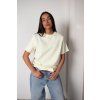 TRIČKO S ELASTANEM heavy cotton - oversized pastel yellow