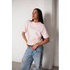 TRIČKO S ELASTANEM heavy cotton - oversized pastel pink