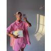OVERSIZED DENIM ŠATY pink